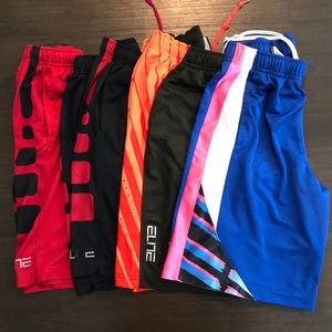 Nike Shorts 4 pair (3 are Nike Elite) Size M Boys